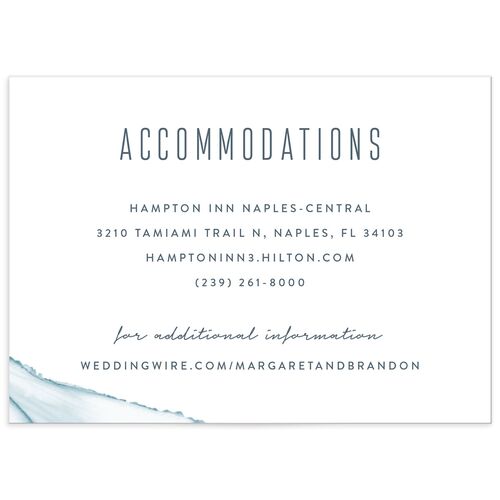 Contemporary Tide Wedding Enclosure Cards - French Blue