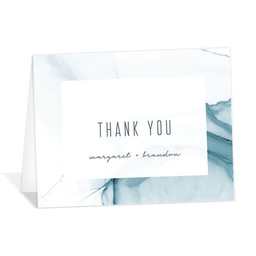Contemporary Tide Thank You Cards - French Blue