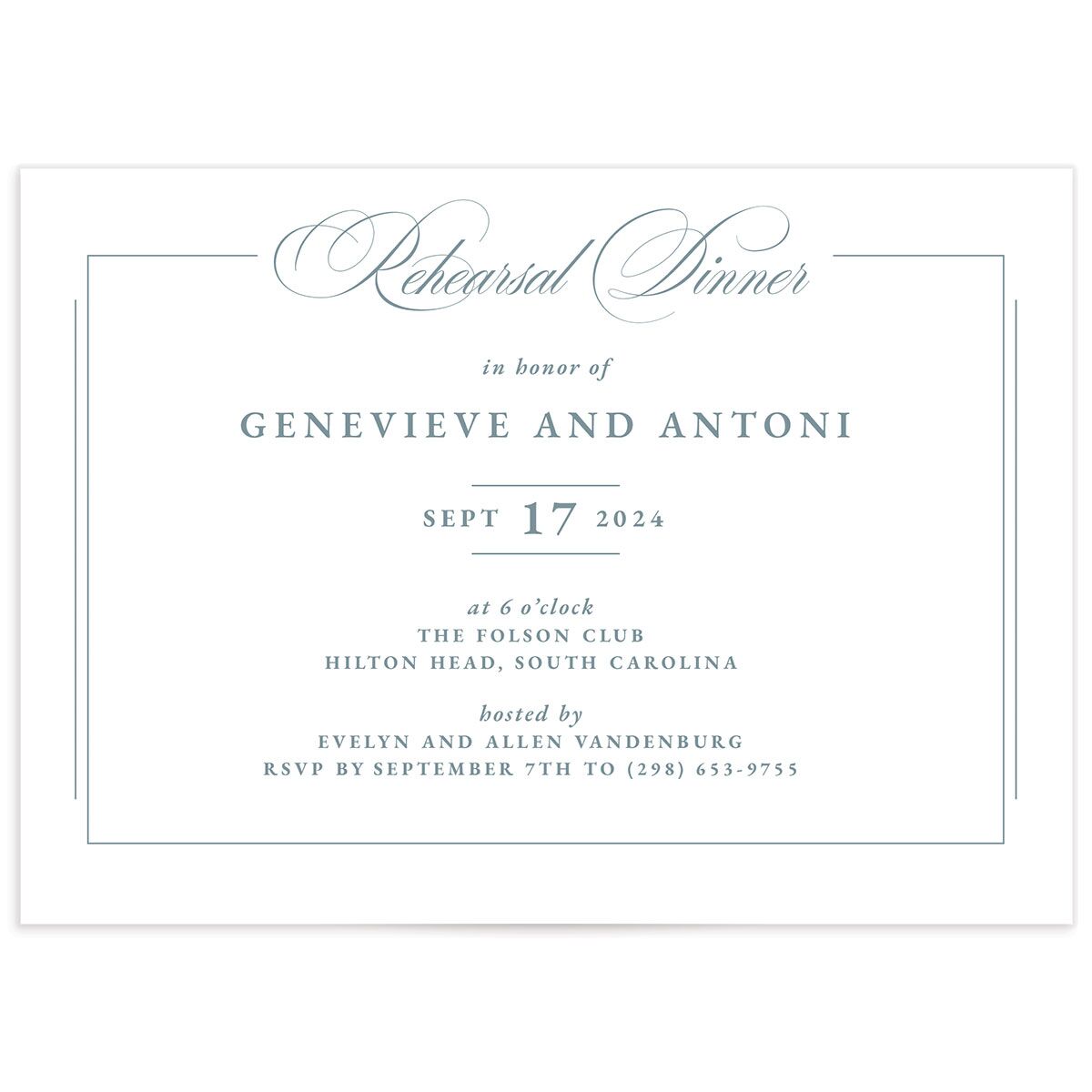 Refined Photograph Rehearsal Dinner Invitations [object Object] in White