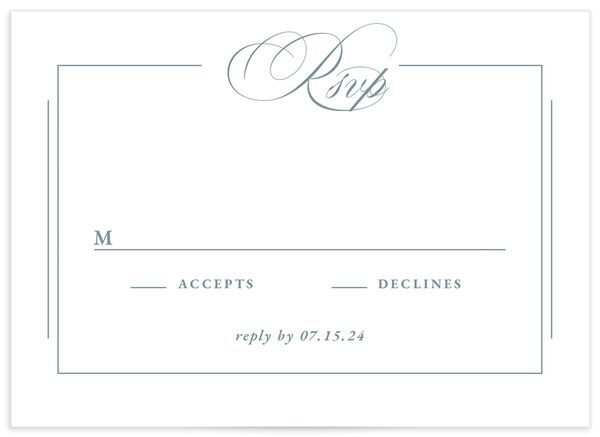 Refined Photograph Wedding Response Cards front in Pure White