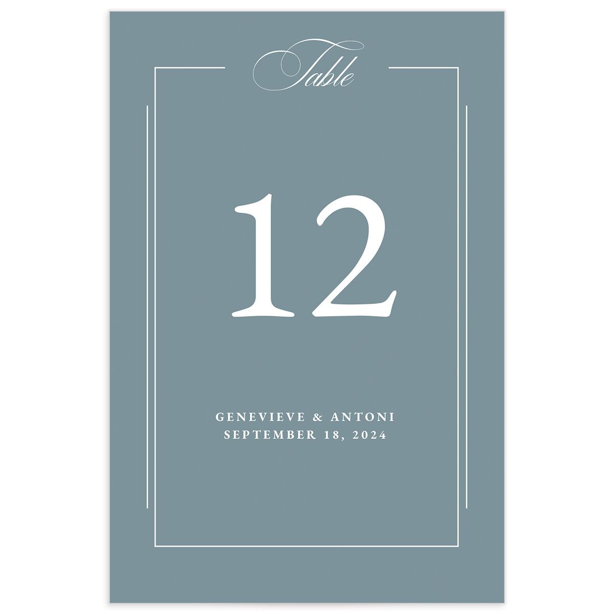 Refined Photograph Table Numbers front in Pure White