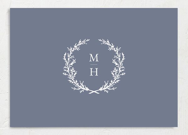 Classic Garland Save the Date Cards back in French Blue