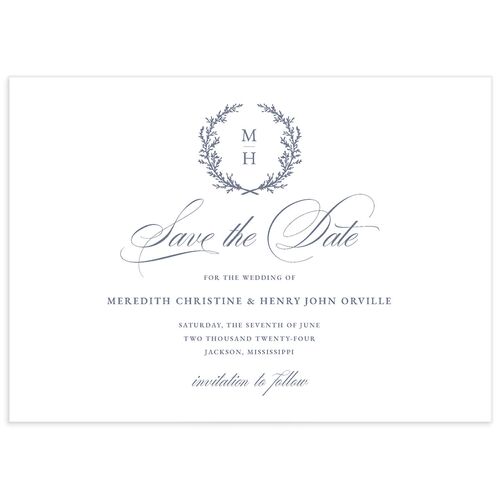 Classic Garland Save the Date Cards