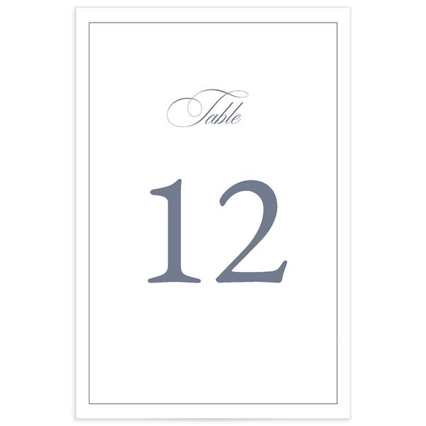 Classic Garland Table Numbers front in French Blue