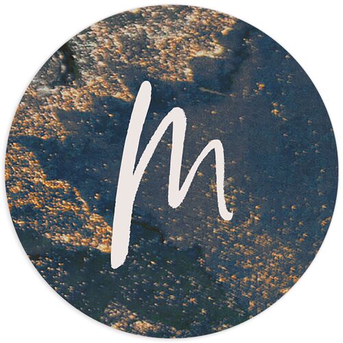 Opulent Marble Wedding Stickers - French Blue