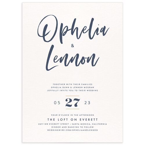 Opulent Marble Wedding Invitations - French Blue