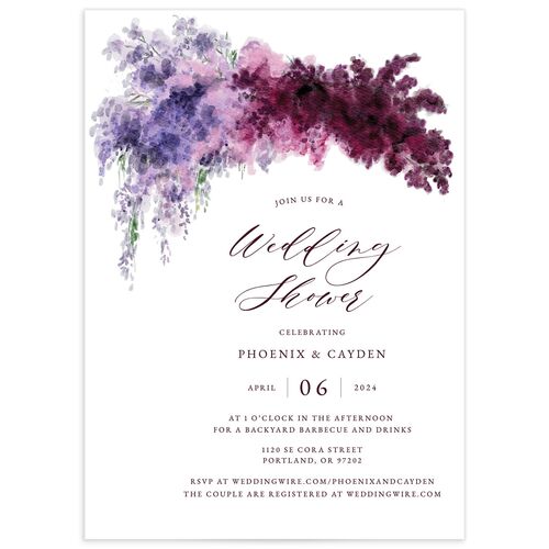 Ethereal Blooms Bridal Shower Invitations