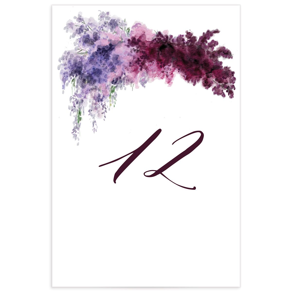 Ethereal Blooms Table Numbers back in Jewel Purple