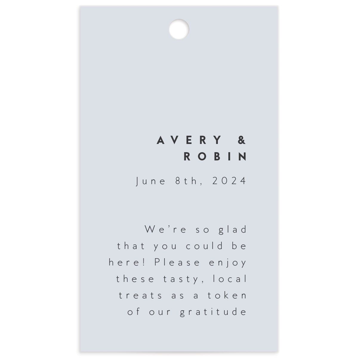 Elegant Contrast Favor Gift Tags back in French Blue