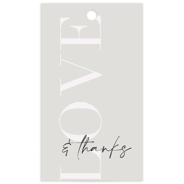 Elegant Contrast Favor Gift Tags front in Silver
