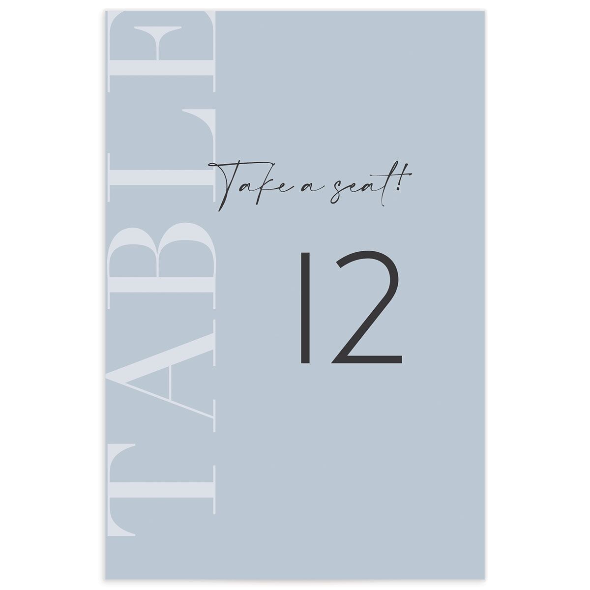 Elegant Contrast Table Numbers back in French Blue