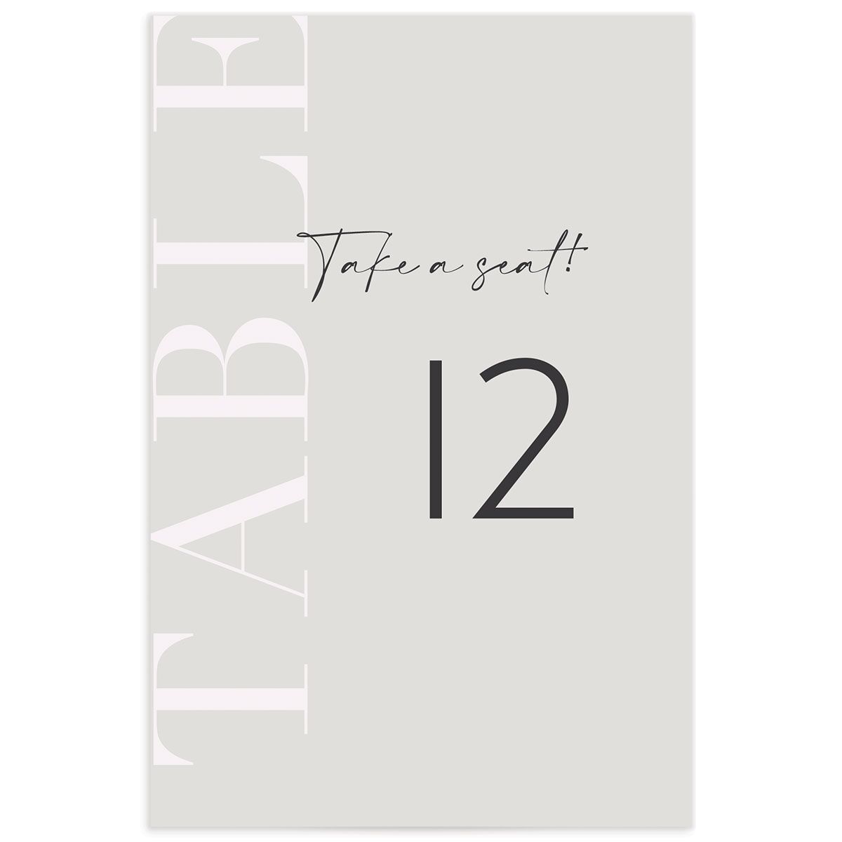 Elegant Contrast Table Numbers back in Silver