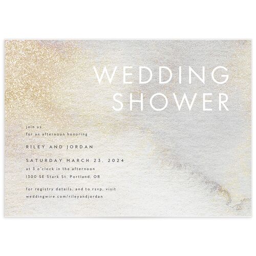 Pearlescent Finish Bridal Shower Invitations