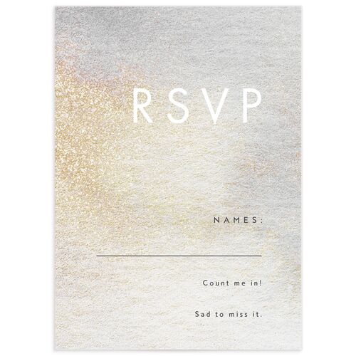 Pearlescent Finish Wedding Response Cards
