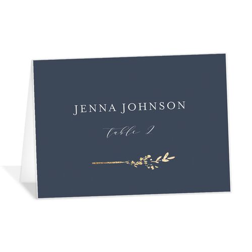 Exquisite Branches Place Cards - Moody Blue
