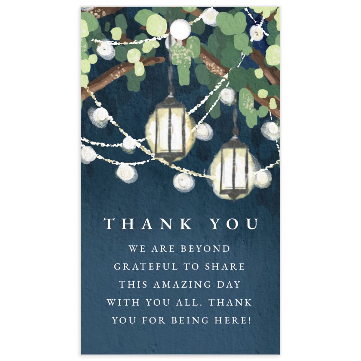 Garden Lights Favor Gift Tags back in French Blue