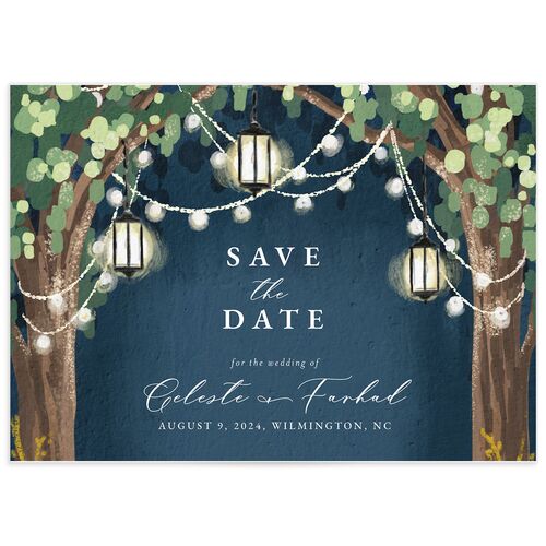 Garden Lights Save the Date Cards