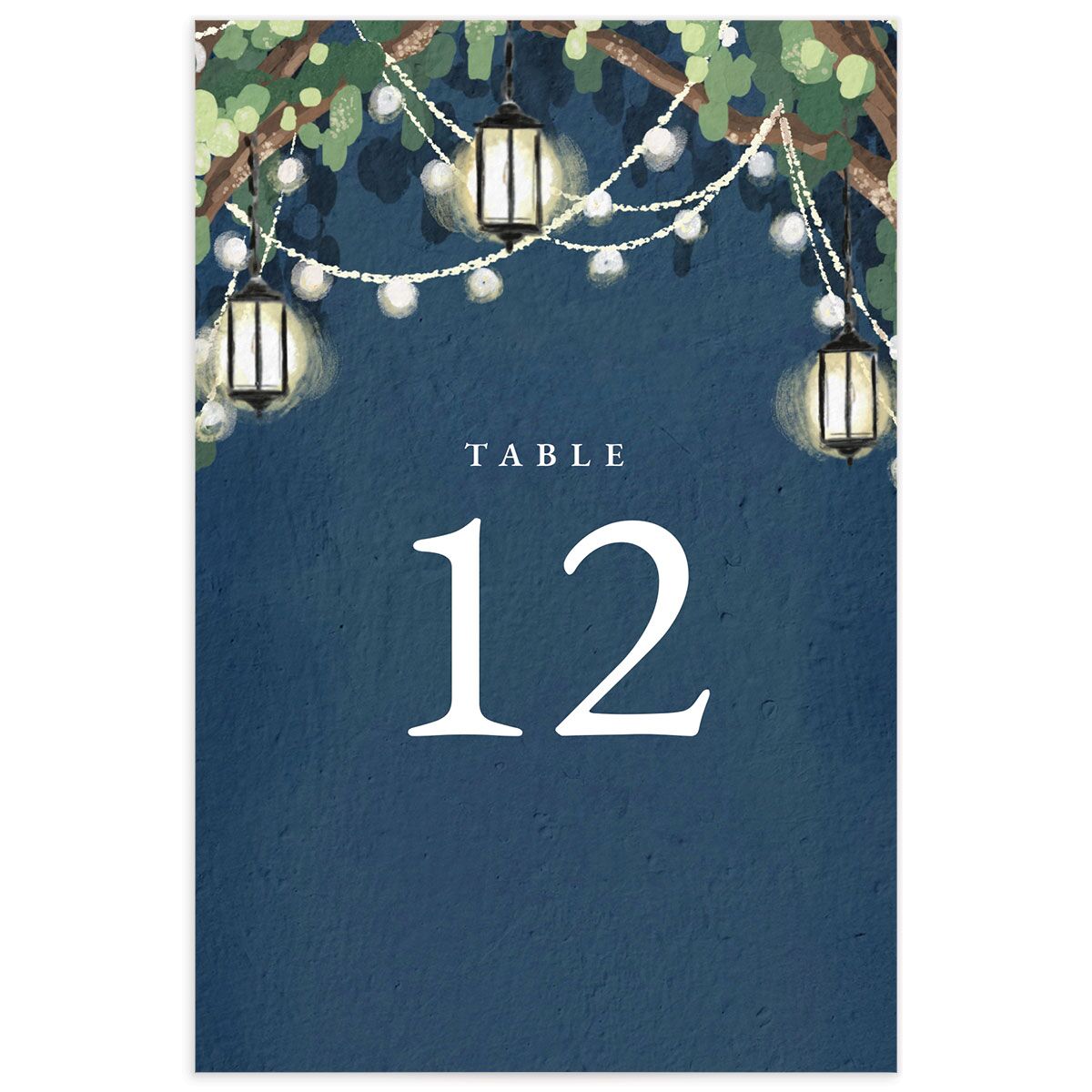 Garden Lights Table Numbers front in French Blue