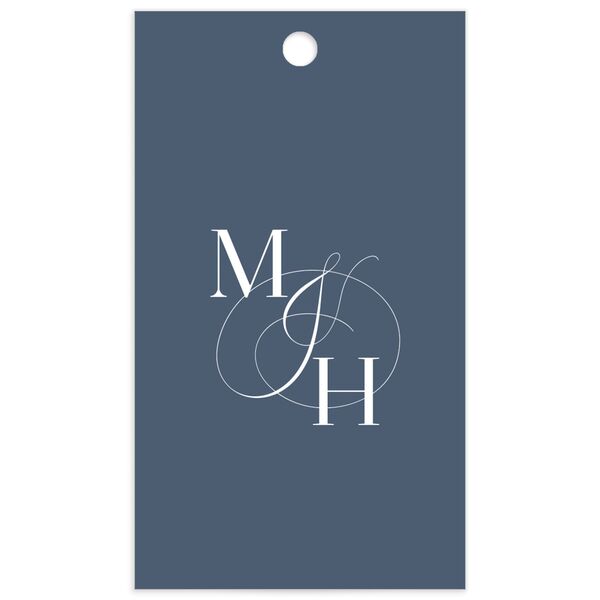 Refined Initials Favor Gift Tags back in French Blue