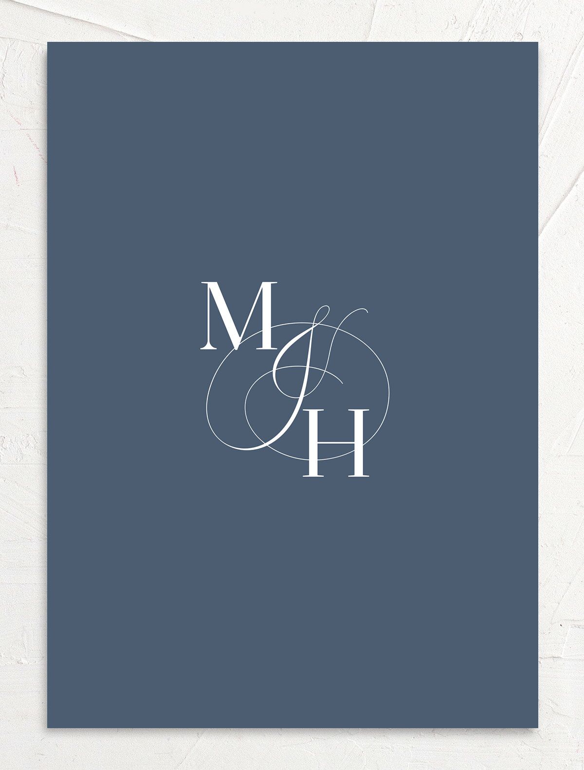 Refined Initials Rehearsal Dinner Invitations back in French Blue