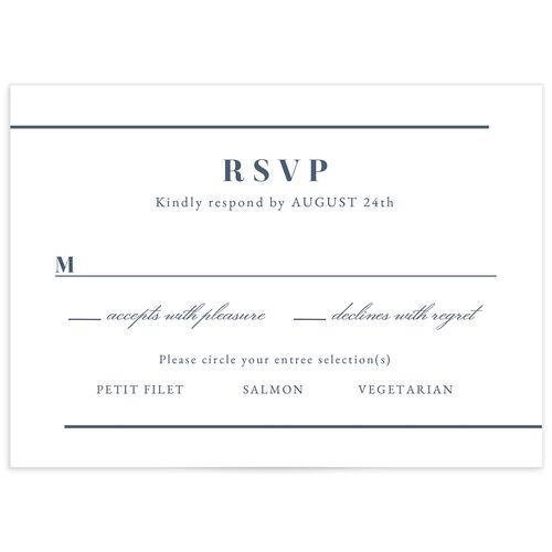 Refined Initials Wedding Response Cards