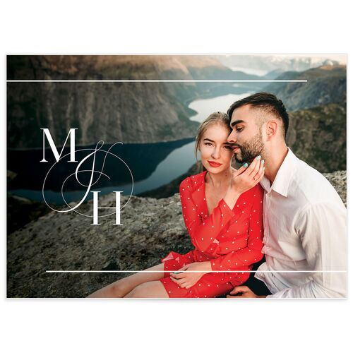 Refined Initials Save the Date Cards