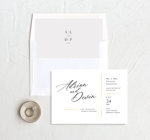Romantic Lettering Envelope Liners envelope-and-liner in Pure White
