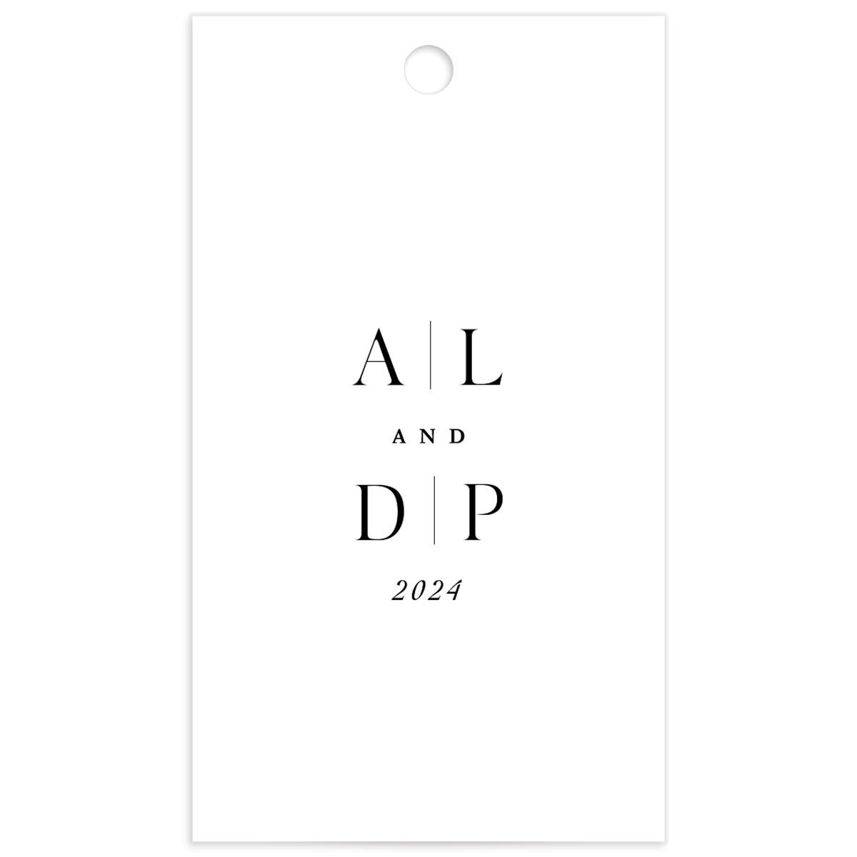 Romantic Lettering Favor Gift Tags back in Pure White