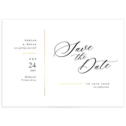 Romantic Lettering Save the Date Cards