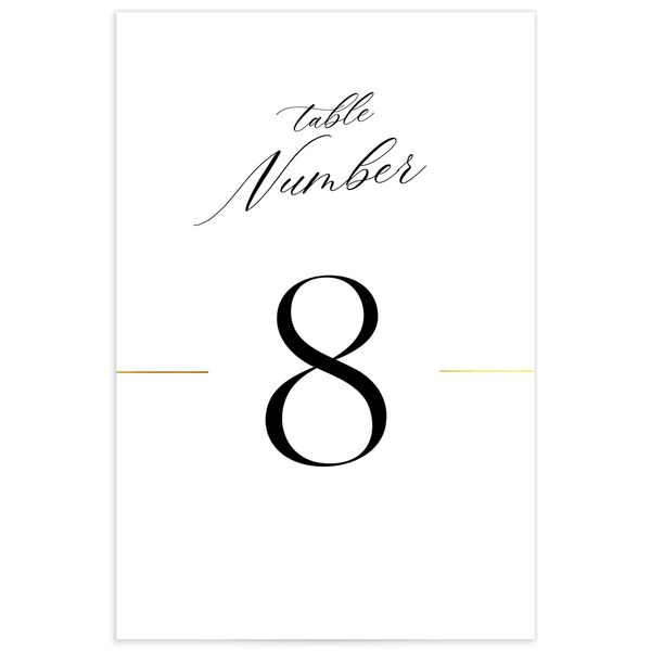 Romantic Lettering Table Numbers front in Pure White