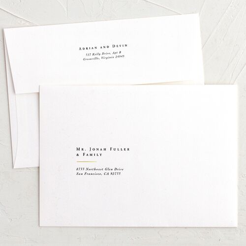 Romantic Lettering Wedding Invitation Envelopes