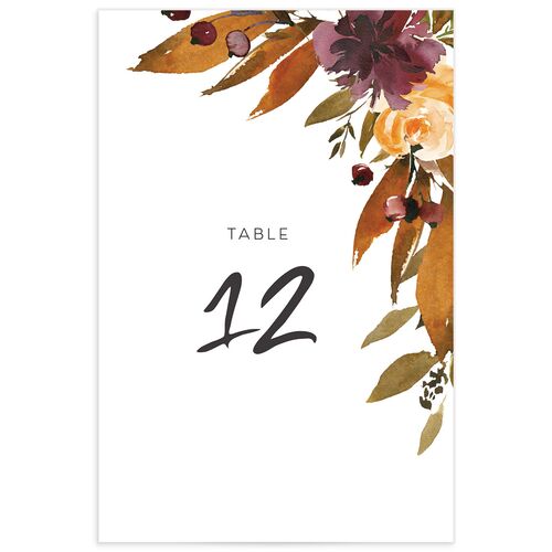 Autumnal Splendor Table Numbers