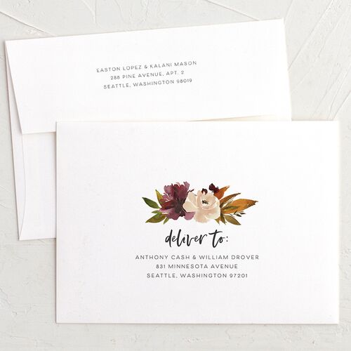 Autumnal Splendor Wedding Invitation Envelopes