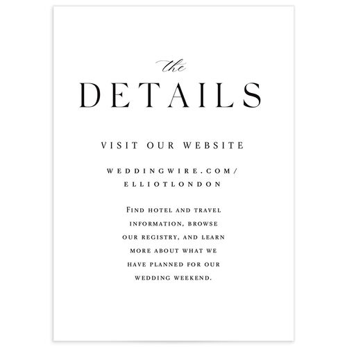Noble Typography Wedding Enclosure Cards