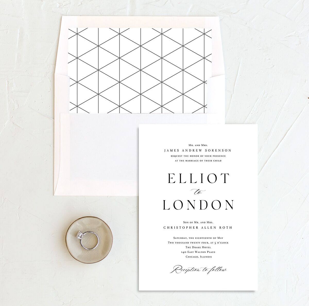 Noble Typography Envelope Liners envelope-and-liner in Pure White