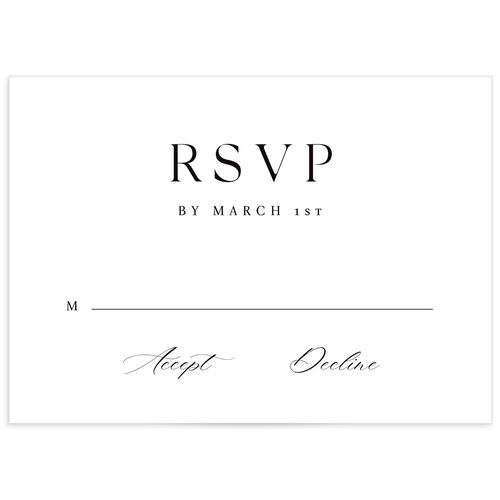 Noble Typography Wedding Response Cards