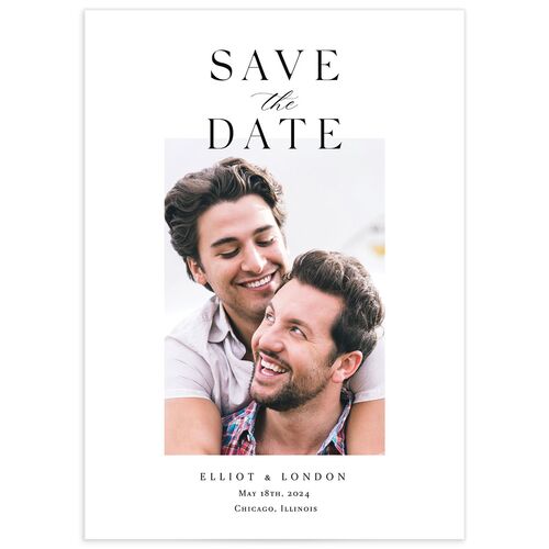 Noble Typography Save the Date Cards