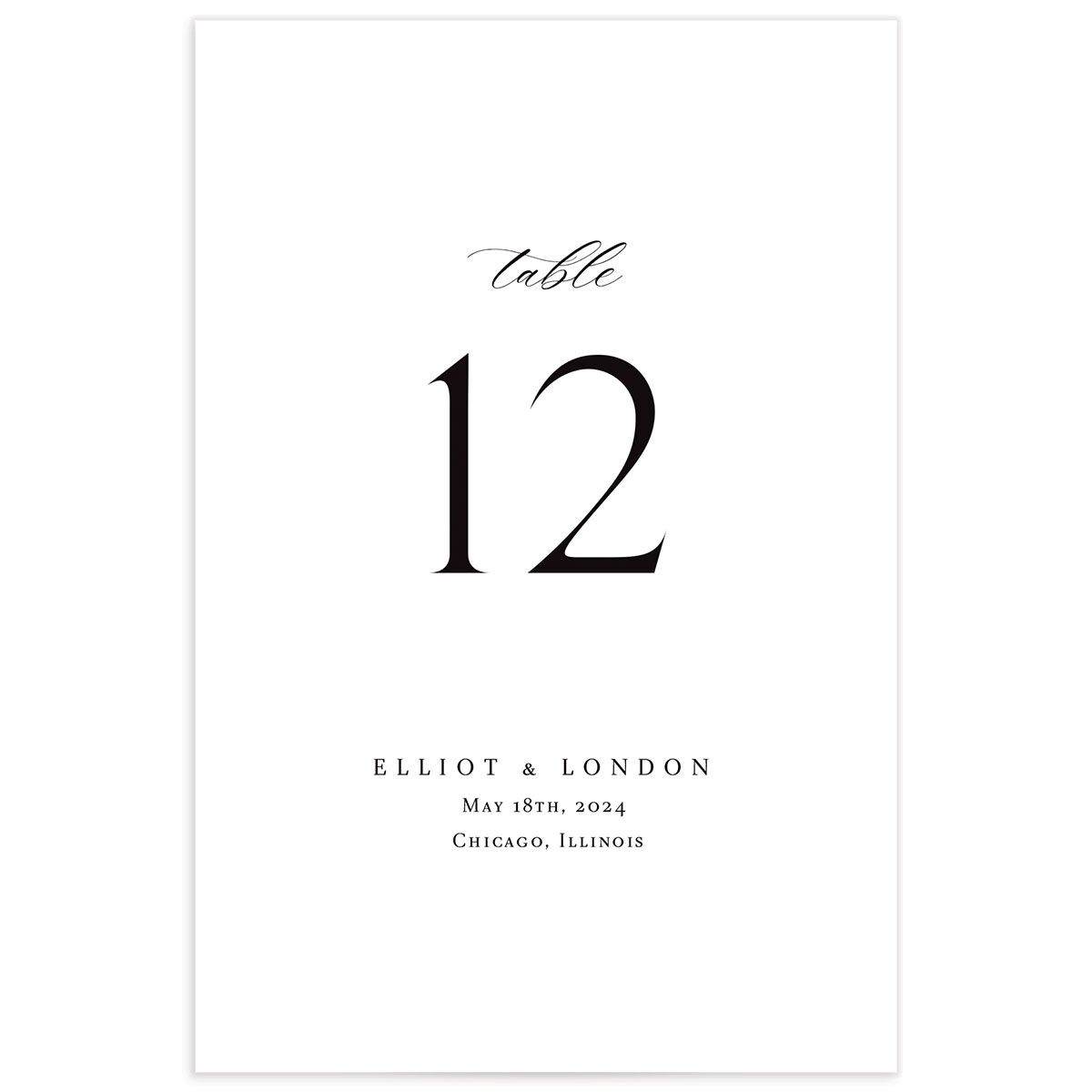 Noble Typography Table Numbers back in Pure White