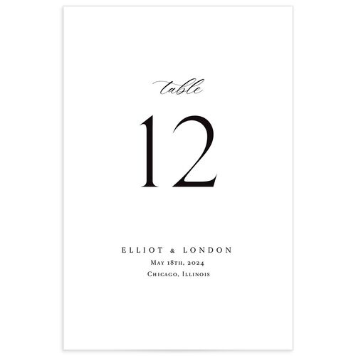 Noble Typography Table Numbers