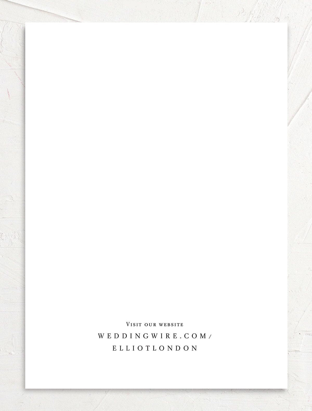 Noble Typography Wedding Invitations back in Pure White
