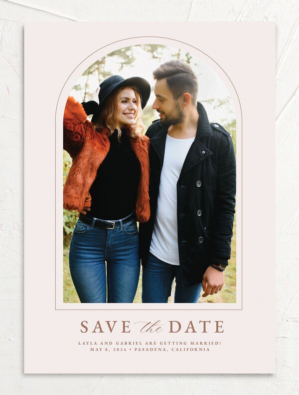 Painted Blossoms Save the Date Cards front in Midnight