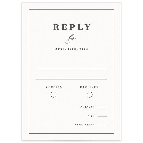 Nouveau Floral Wedding Response Cards