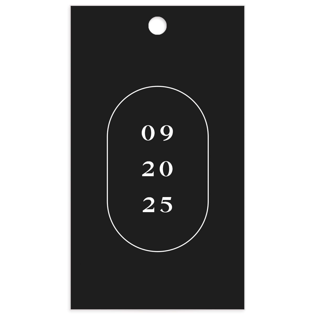 Minimal Oval Favor Gift Tags back in Midnight