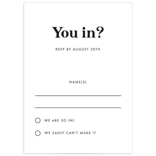 Minimal Oval Wedding Response Cards