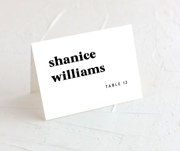 Vintage Bold Place Cards front in Midnight
