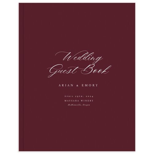 Romantic Geranium Wedding Guest Book