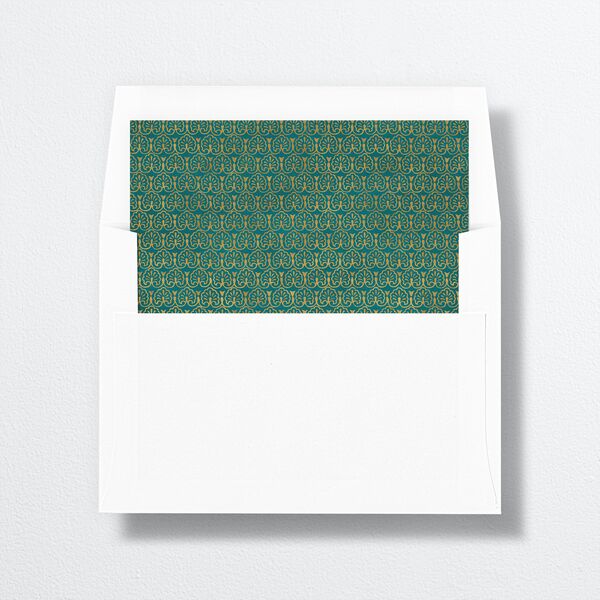 Ornate Deco Envelope Liners front in Pure White