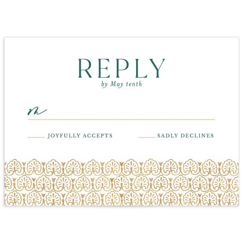 Ornate Deco Wedding Response Cards
