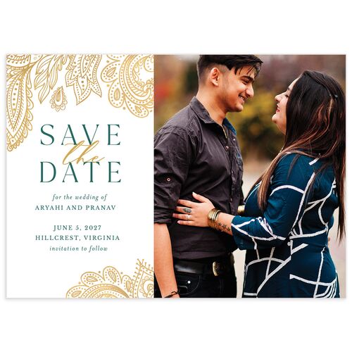 Ornate Deco Save the Date Cards