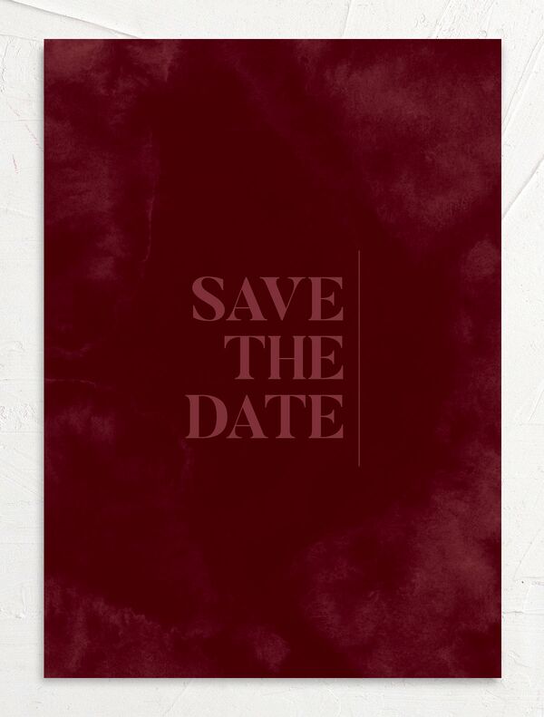 Exquisite Wreath Save the Date Cards back in Rose Pink